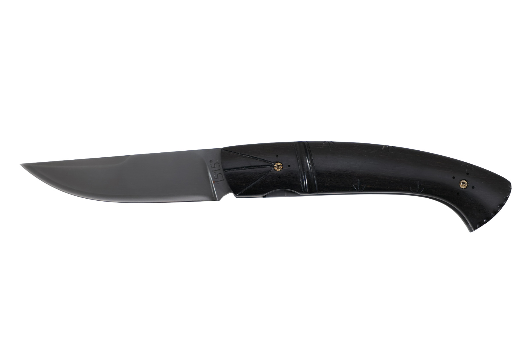 Couteau artisanal Manu Laplace Atelier 1515 Black Inuit - ébène du Mozambique