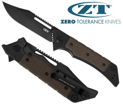 Couteau pliant Zéro Tolérance - manche 13 cm titanium