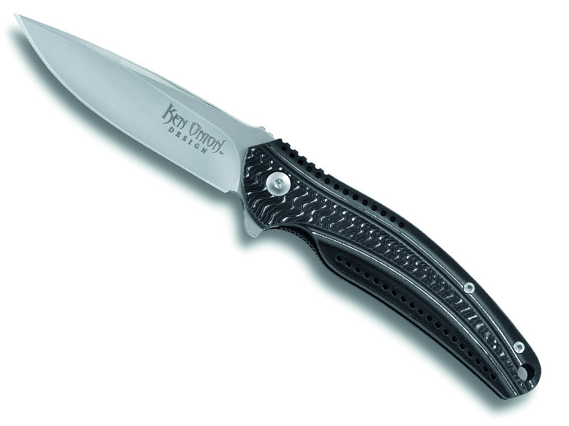 Couteau pliant CRKT Ripple - manche à trous 11 cm aluminium 6061 noir
