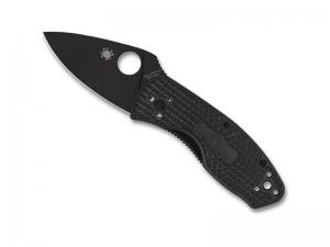 Couteau Spyderco Ambitious lame noire - manche 9 cm nylon fibre de verre noir