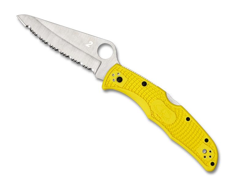 Couteau Spyderco Pacific Salt 2 -  Manche 12,5 cm jaune