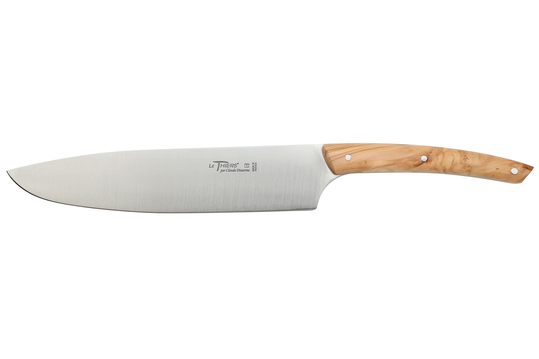 Couteau Chef Le Thiers® Cuisine au Quotidien Dozorme, lame 18 cm - manche olivier