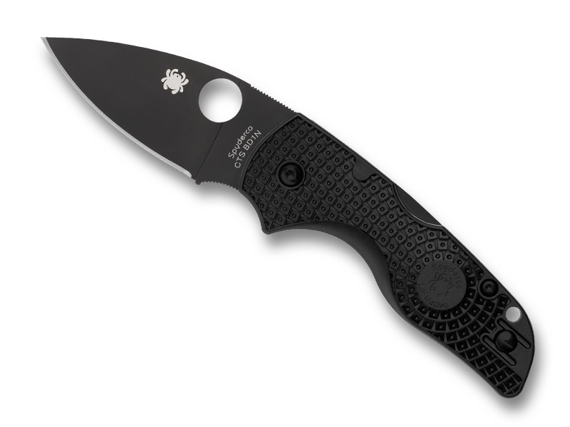 Couteau Spyderco Lil' Native - manche 9 cm nylon/fibre de verre noir