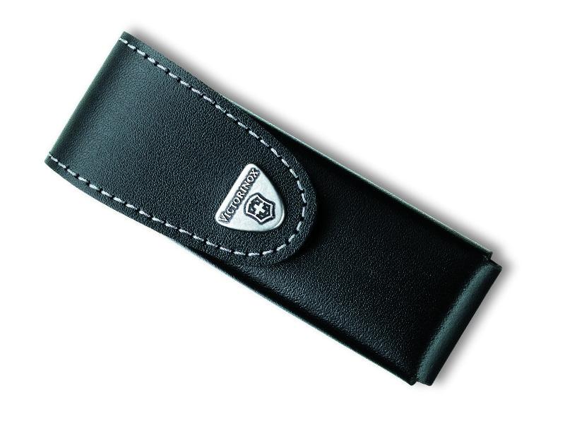 Étui cuir noir Victorinox pour Swisstool ou pour couteaux à cran 111 mm jusqu'à 10 pièces.