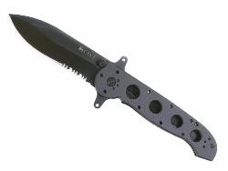 Couteau pliant CRKT M21-14SF Special Forces - manche à trous 13,5 cm aluminium anodisé gris