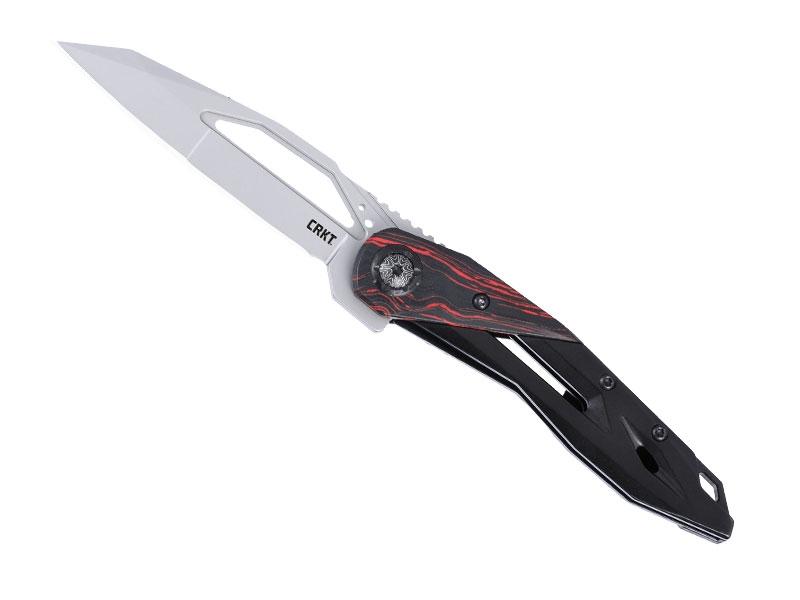 Couteau CRKT Nucleus - manche 10,5 cm noir/rouge G10 + acier