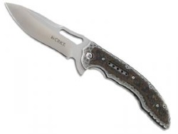 Couteau pliant CRKT Fossil - manche 12,5 cm inox martelé