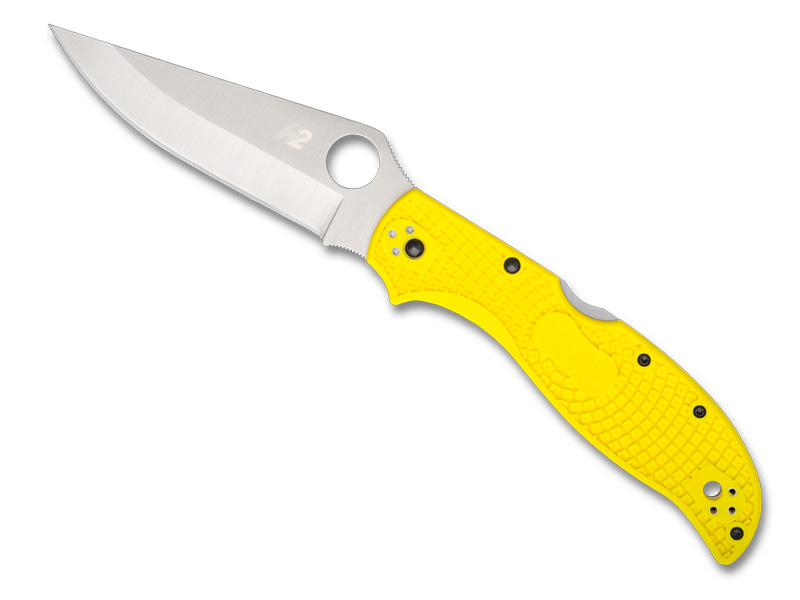 Couteau Spyderco Stretch - manche 12,5 cm nylon/fibre de verre jaune