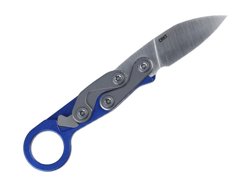 Couteau pliant CRKT Provoke EDC - manche 12 cm alu bleu