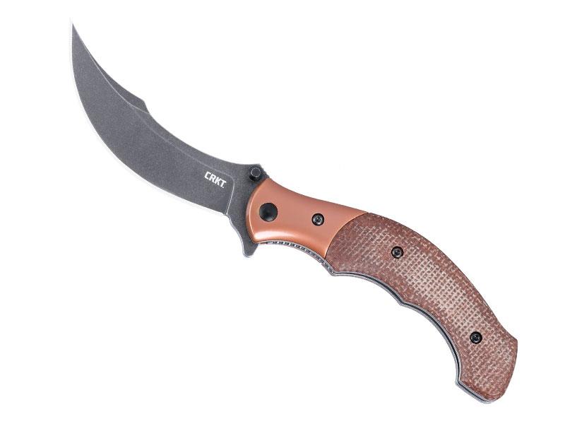 Couteau CRKT Ritual Compact - manche 14 cm micarta marron