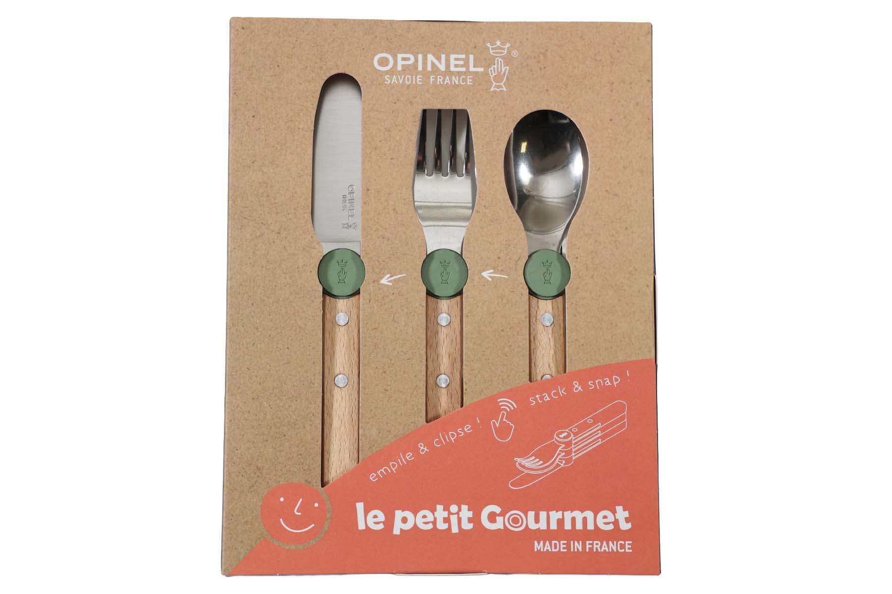 Coffret Le Petit Gourmet Opinel - vert olive