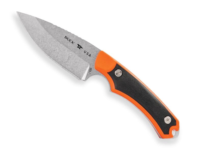 Poignard Buck Alpha Hunter Select - lame 9 cm - manche nylon/fibre de verre orange et noir