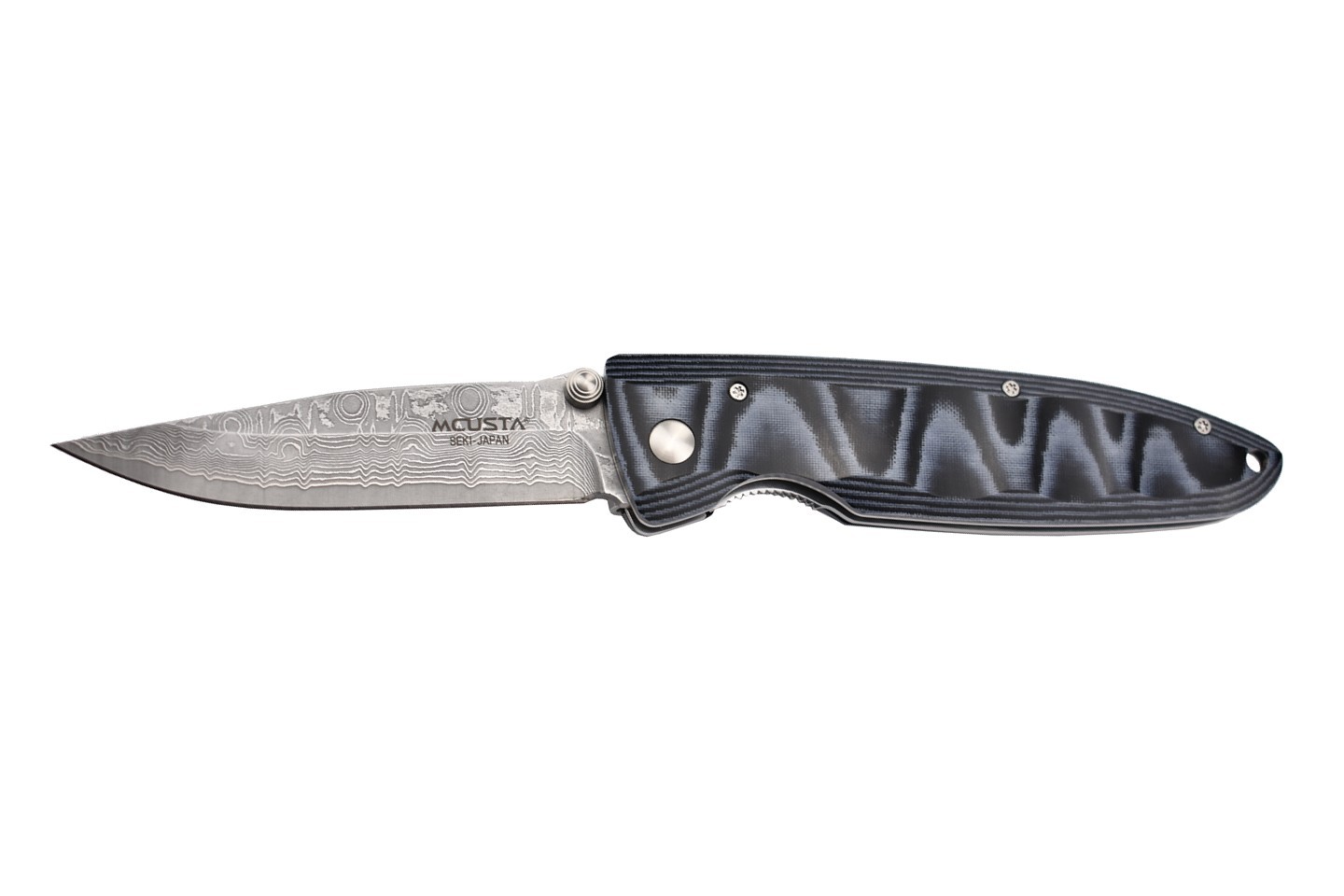 Couteau japonais Mcusta - manche 11 cm en micarta bleu