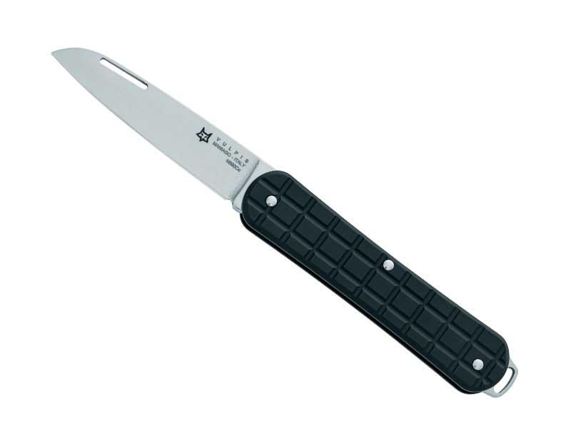 Couteau Fox Vulpis VP130 - manche 8 cm aluminium noir