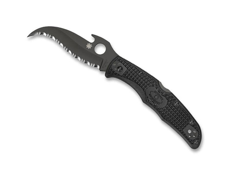 Couteau Spyderco Matriarch 2 Wave - manche 13 cm nylon/fibre de verre noir