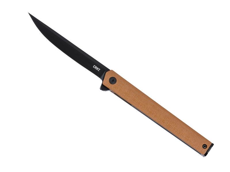 Couteau CRKT CEO Flipper - manche 11 cm nylon/fibre de verre brun