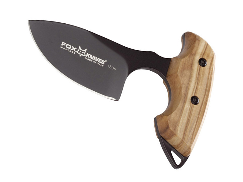 Push-dagger Fox, lame noire - manche olivier